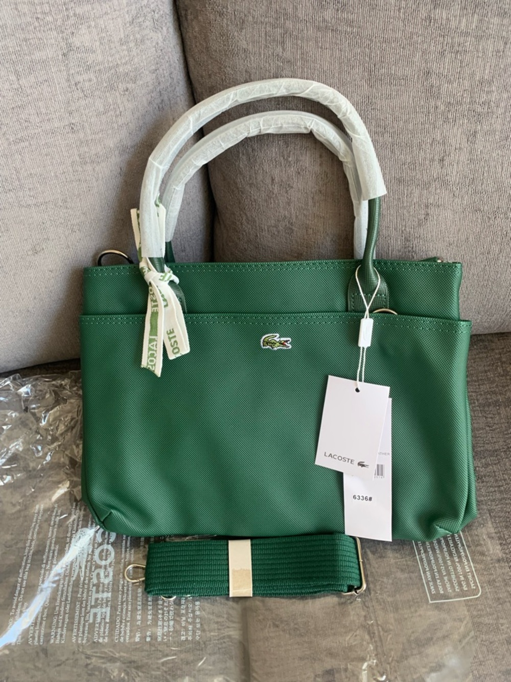 LACOSTE Concept Zip handbag Sling Bag 2-way NWT